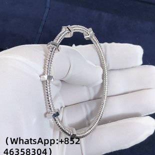 Custom Solid 18k White Gold Cartier Jewelry Écrou de Cartier Bracelet