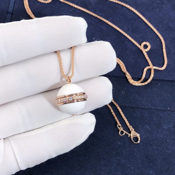 i1604303147_1480_4_副本 Custom Solid 18k Gold Piaget Jewelry Piaget Possession Pendant Necklace Customized in 18K Rose Gold with Diamonds and Decorated with 2 White Chalcedony Cabochons