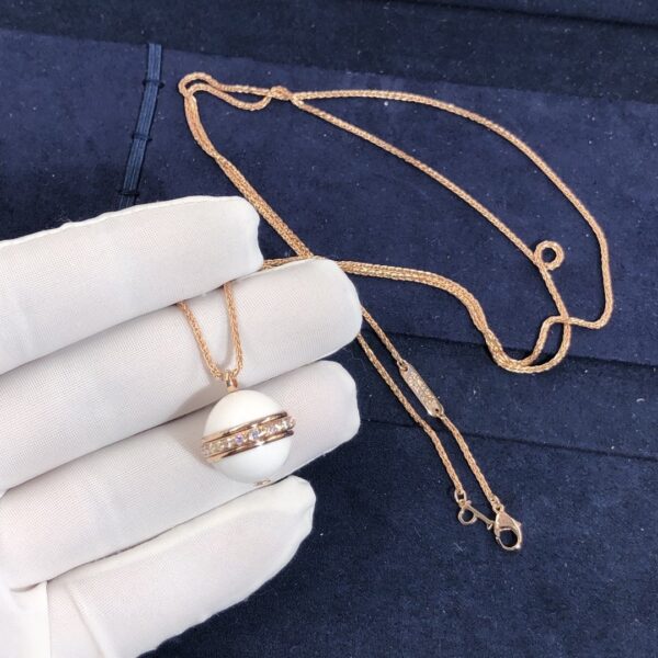 i1604303147_3537_0_副本 Custom Solid 18k Gold Piaget Jewelry Piaget Possession Pendant Necklace Customized in 18K Rose Gold with Diamonds and Decorated with 2 White Chalcedony Cabochons