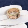 Custom Solid 18K Gold Bulgari Jewelry B.zero1 Four-band Ring in 18K Rose,White and Yellow gold