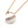 s-l960 Custom Solid 18k Gold Piaget Jewelry Piaget Possession Pendant Necklace Customized in 18K Rose Gold with Diamonds and Decorated with 2 White Chalcedony Cabochons