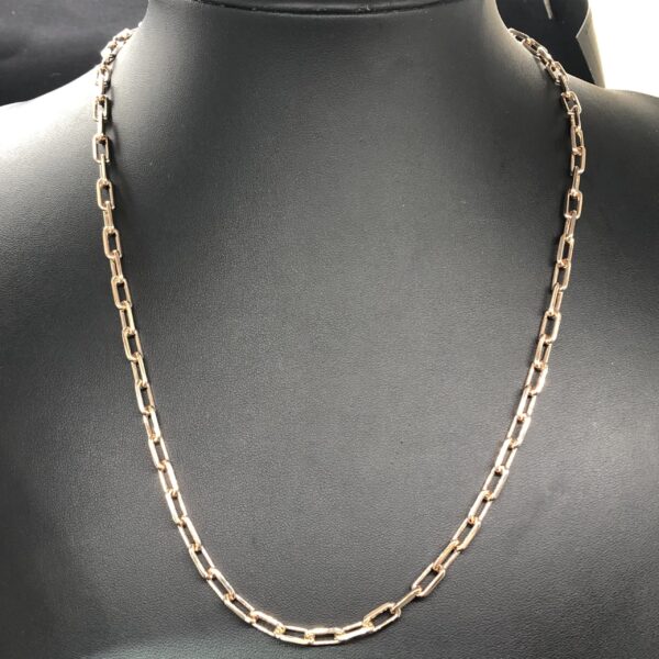 Custom Solid 18K Gold Cartier Jewelry Santos de Cartier Necklace, Chain, Medium Model