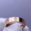 Custom Solid 18k Gold Cartier Jewelry LOVE Ring Small Model 1 Diamond