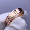 Custom Solid 18k Gold Cartier Jewelry LOVE Ring Small Model 1 Diamond