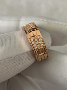 Custom Solid 18k Gold Cartier LOVE Ring Classic Model Paved