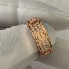 Custom Solid 18k Gold Cartier LOVE Ring Classic Model Paved