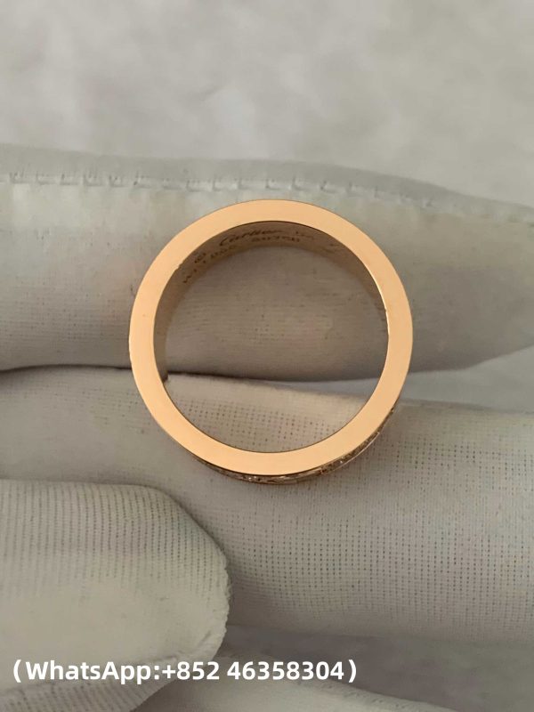 Custom Solid 18k Gold Cartier LOVE Ring Classic Model Paved