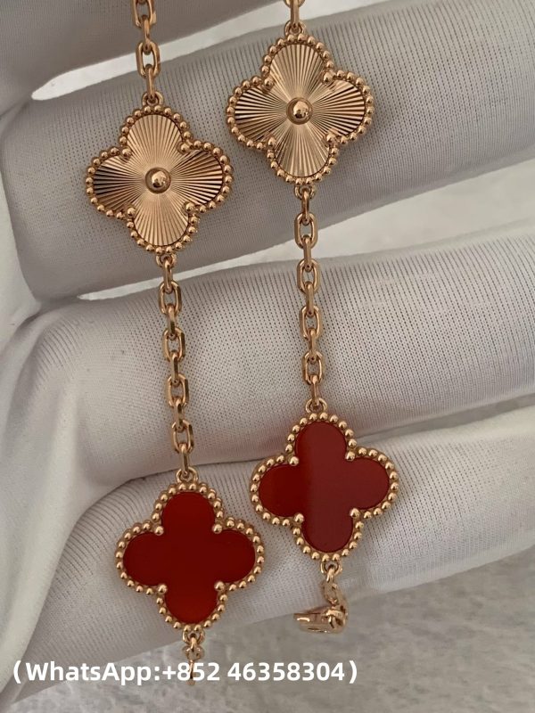 Custom Solid 18k Gold Van Cleef & Arpels Jewelry Vintage Alhambra Bracelet Custom Solid 18k Gold Van Cleef & Arpels Jewelry Vintage Alhambra Bracelet