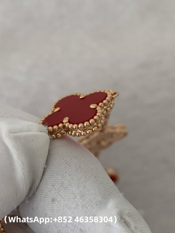 Custom Solid 18k Gold Van Cleef & Arpels Jewelry Vintage Alhambra Bracelet Custom Solid 18k Gold Van Cleef & Arpels Jewelry Vintage Alhambra Bracelet