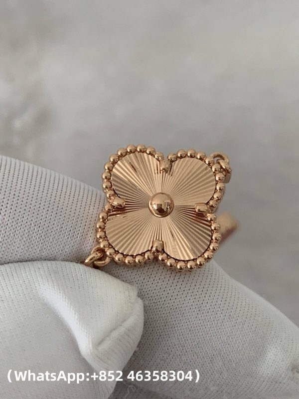 Custom Solid 18k Gold Van Cleef & Arpels Jewelry Vintage Alhambra Bracelet Custom Solid 18k Gold Van Cleef & Arpels Jewelry Vintage Alhambra Bracelet