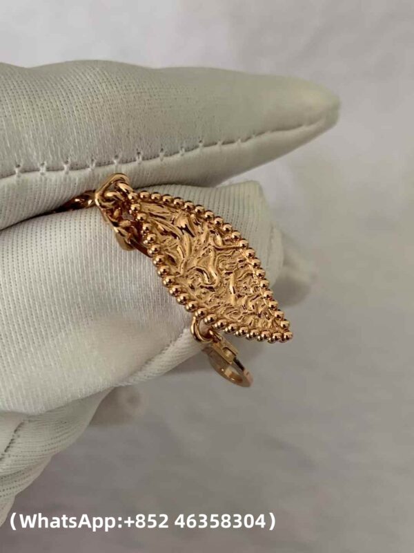 Custom Solid 18k Gold Van Cleef & Arpels Jewelry Lucky Spring Bracelet, 5 Motifs