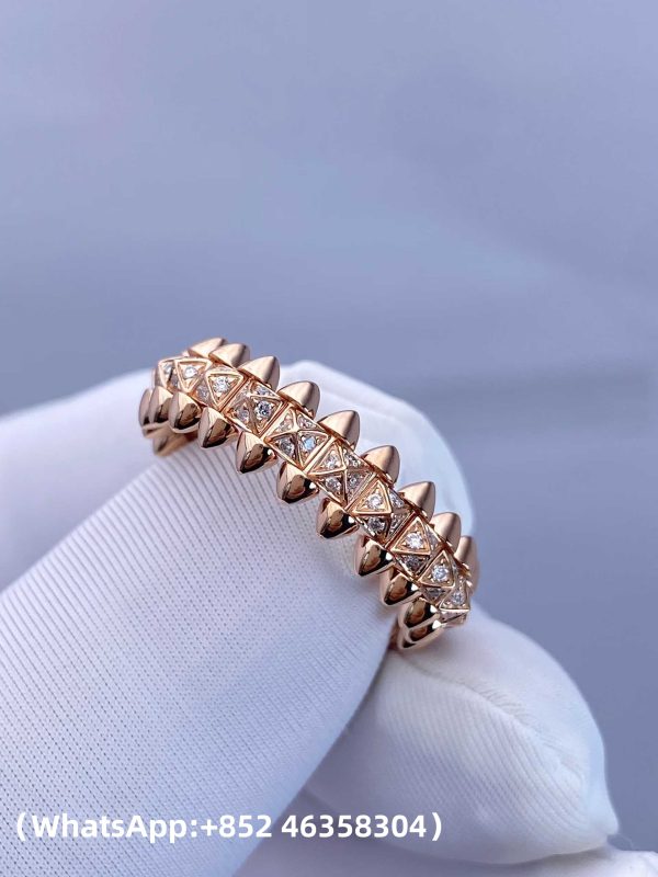 Custom Solid 18K Gold Cartier Jewelry Clash de Cartier Ring Small Model Paved