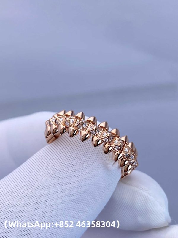 Custom Solid 18K Gold Cartier Jewelry Clash de Cartier Ring Small Model Paved