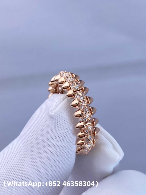 Custom Solid 18K Gold Cartier Jewelry Clash de Cartier Ring Small Model Paved