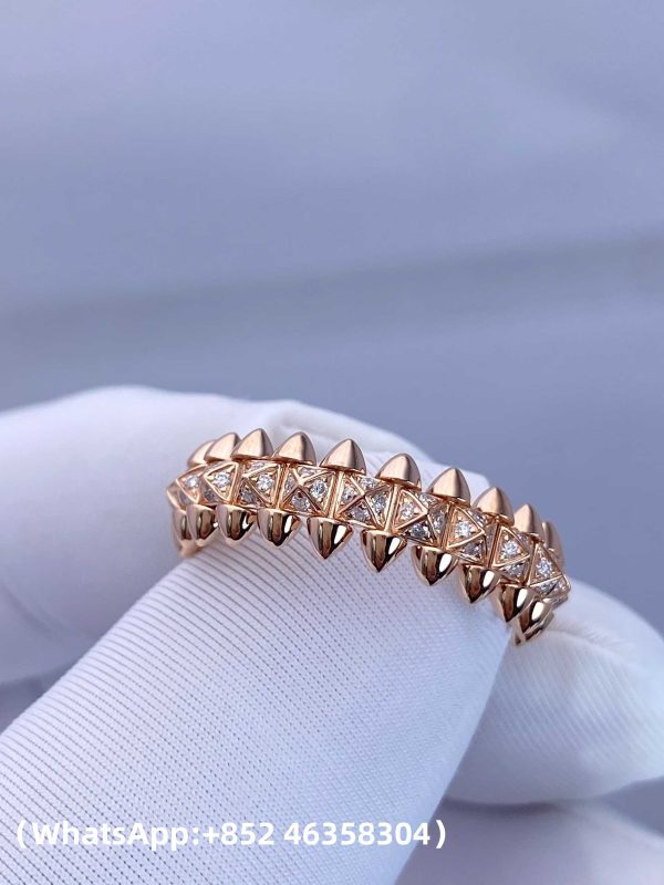 Custom Solid 18K Gold Cartier Jewelry Clash de Cartier Ring Small Model Paved