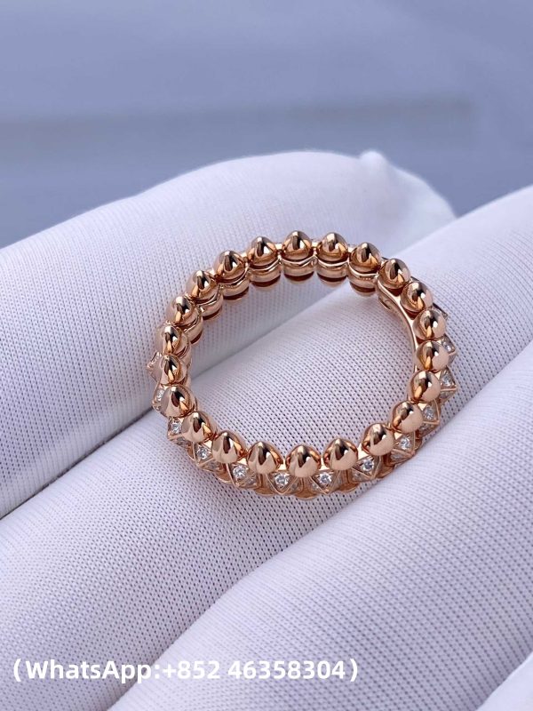 Custom Solid 18K Gold Cartier Jewelry Clash de Cartier Ring Small Model Paved