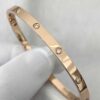 Custom Solid 18k Gold Cartier Jewelry LOVE Bracelet, Small Model, 10 Diamonds