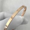 Custom Solid 18k Gold Cartier Jewelry LOVE Bracelet, Small Model, 10 Diamonds