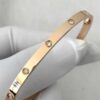 Custom Solid 18k Gold Cartier Jewelry LOVE Bracelet, Small Model, 10 Diamonds