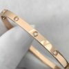 Custom Solid 18k Gold Cartier Jewelry LOVE Bracelet, Small Model, 10 Diamonds