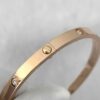 Custom Solid 18k Gold Cartier Jewelry LOVE Bracelet, Small Model, 10 Diamonds