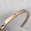 Custom Solid 18k Gold Cartier Jewelry LOVE Bracelet, Small Model, 10 Diamonds