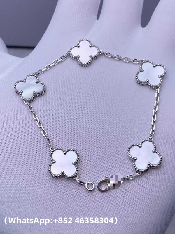 Custom Solid 18k Gold Van Cleef & Arpels Jewelry Vintage Alhambra Bracelet Custom Solid 18k Gold Van Cleef & Arpels Jewelry Vintage Alhambra Bracelet