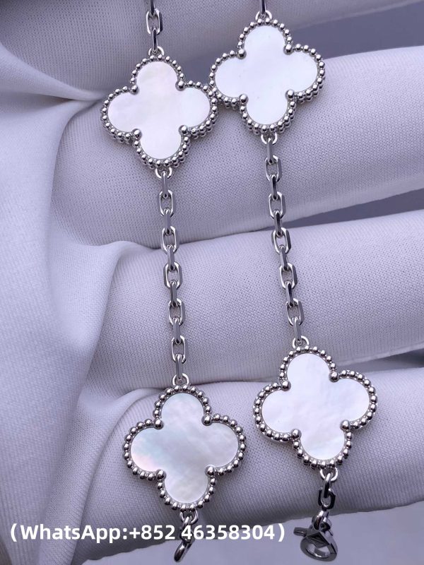 Custom Solid 18k Gold Van Cleef & Arpels Jewelry Vintage Alhambra Bracelet Custom Solid 18k Gold Van Cleef & Arpels Jewelry Vintage Alhambra Bracelet