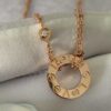 Custom Solid 18k Gold Cartier Jewelry LOVE Pendant, 2 Diamonds