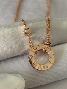 Custom Solid 18k Gold Cartier LOVE Pendant