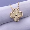 Custom Solid 18K Gold Van Cleef & Arpels Vintage Alhambra Pendant Custom Solid 18K Gold Van Cleef & Arpels Vintage Alhambra Pendant