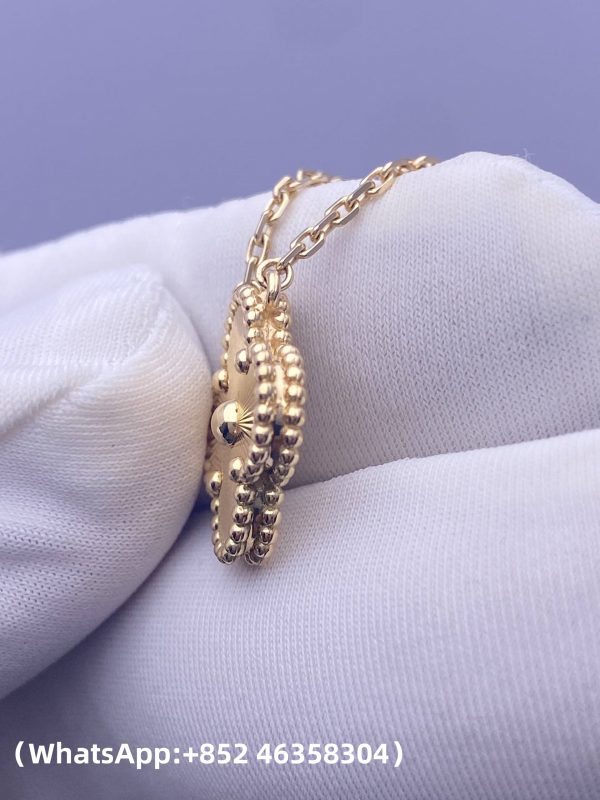 Custom Solid 18K Gold Van Cleef & Arpels Vintage Alhambra Pendant Custom Solid 18K Gold Van Cleef & Arpels Vintage Alhambra Pendant