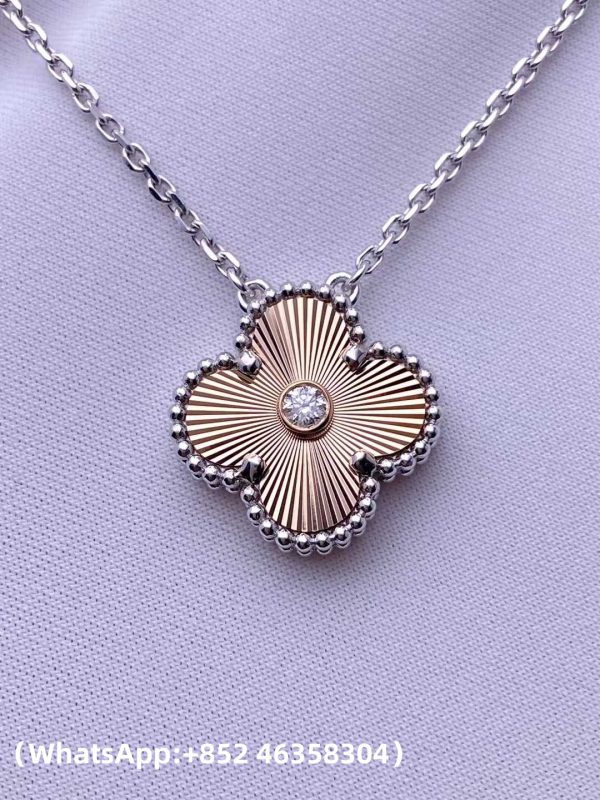 Custom Solid 18K Gold Van Cleef & Arpels Vintage Alhambra Pendant