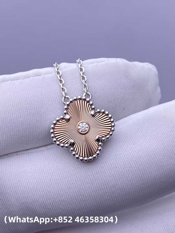 Custom Solid 18K Gold Van Cleef & Arpels Vintage Alhambra Pendant