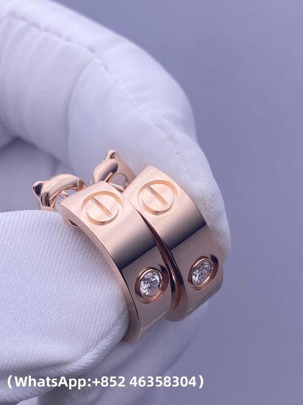 Custom Solid 18k Gold Cartier Jewelry Love Hoop Earrings