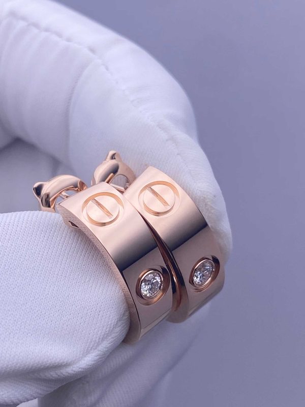 Custom Solid 18k Gold Cartier Jewelry Love Hoop Earrings