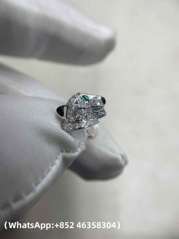 Custom Solid 18k Gold Cartier Jewelry Panthère de Cheetah Earrings Onyx Paved with Diamonds