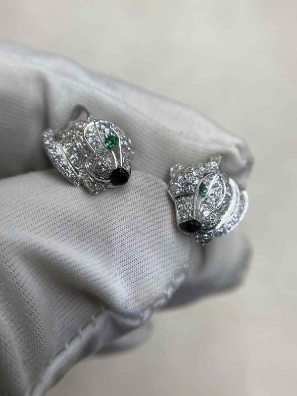 Custom Solid 18K Gold Cartier Jewelry Panthère de Cartier Cheetah Earrings Custom Solid 18K Gold Cartier Jewelry Panthère de Cartier Cheetah Earrings