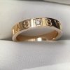 Custom Solid 18k Gold Bulgari B.zero1 Essential Band Ring Set with a Diamond