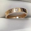 Custom Solid 18k Gold Bulgari B.zero1 Essential Band Ring Set with a Diamond