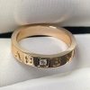 Custom Solid 18k Gold Bulgari B.zero1 Essential Band Ring Set with a Diamond