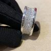 Custom Solid 18K Gold Bulgari Jewelry B.zero1 Ring Set with Pavé Diamonds on the Spiral Custom Solid 18K Gold Bulgari Jewelry B.zero1 Ring Set with Pavé Diamonds on the Spiral
