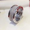 Custom Solid 18K Gold Bulgari Jewelry B.zero1 Ring Set with Pavé Diamonds on the Spiral Custom Solid 18K Gold Bulgari Jewelry B.zero1 Ring Set with Pavé Diamonds on the Spiral