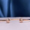 Custom Solid 18k Gold Piaget Possession Bangle Bracelet Set with 20 Brilliant-Cut Diamonds Custom Solid 18k Gold Piaget Possession Bangle Bracelet Set with 20 Brilliant-Cut Diamonds