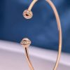 Custom Solid 18k Gold Piaget Possession Bangle Bracelet Set with 20 Brilliant-Cut Diamonds Custom Solid 18k Gold Piaget Possession Bangle Bracelet Set with 20 Brilliant-Cut Diamonds