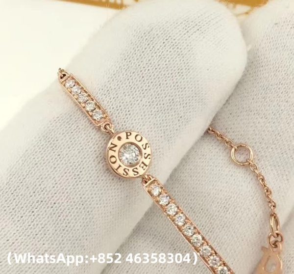 Custom Solid 18k Gold Piaget Possession Bracelet with 24 White Diamonds Custom Solid 18k Gold Piaget Possession Bracelet with 24 White Diamonds