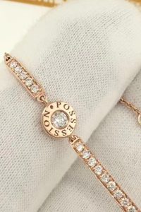 Custom Solid 18k Gold Piaget Possession Bracelet with 24 White Diamonds