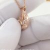 Custom Solid 18K Gold Bulgari Jewelry Bulgari Necklace 18K Rose Gold and Diamonds