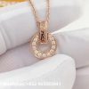 Custom Solid 18K Gold Bulgari Jewelry Bulgari Necklace 18K Rose Gold and Diamonds