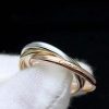 Custom Solid 18k Gold Cartier Jewelry Trinity Ring